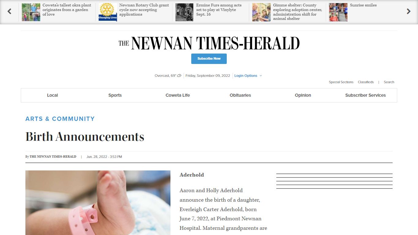 Birth Announcements - The Newnan Times-Herald